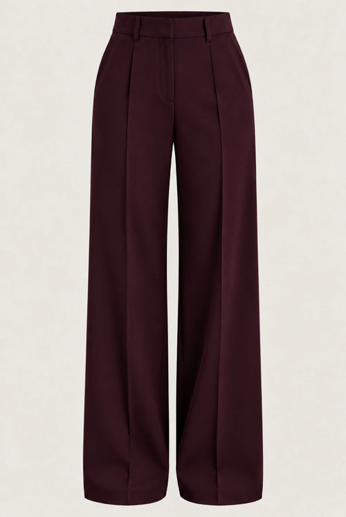 Camille Tailored Trousers Burgundy