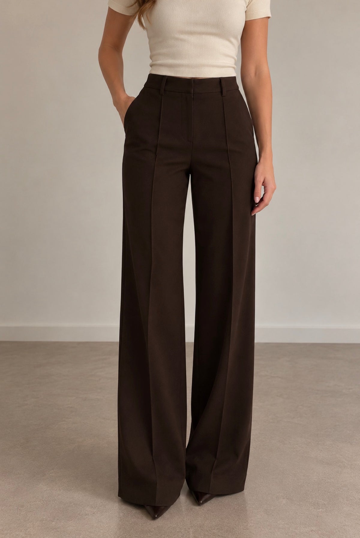 Camille Tailored Trousers Brown